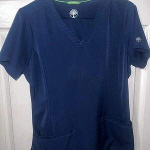 Med couture and Healing hands soft scrubs bundle navy blue. 2 full sets.